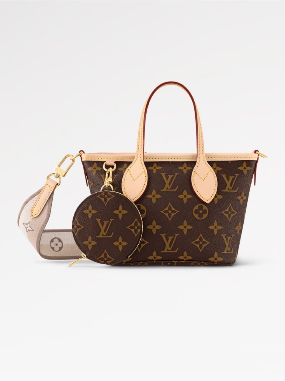 Louis Vuitton Monogram Mini Neverfull with Natural Leather Trim and Coin Purse - Picture 5 of 14